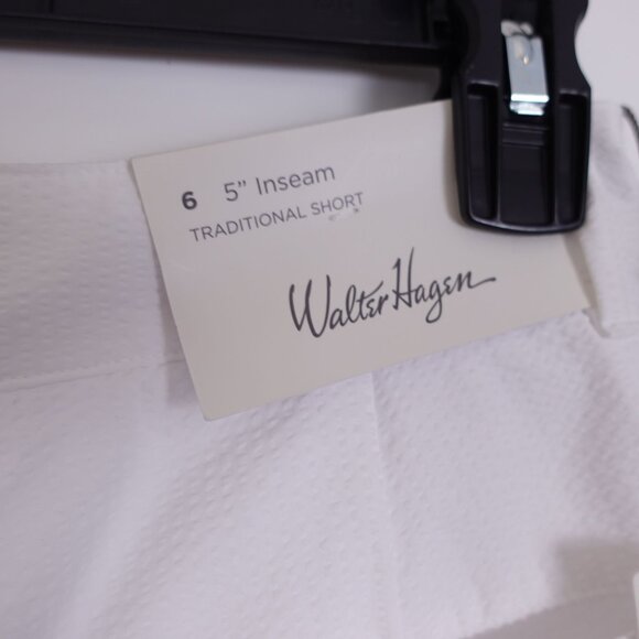 NWT Walter Hagen Clubhouse Traditional 7" Golf Shorts Sz 6 White Moisture Wick - Picture 5 of 8